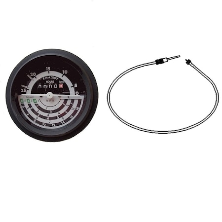 Aic Replacement Parts Tachometer and Cable Fits John Deere 2840 3030 3130 AL30805-W27CBL